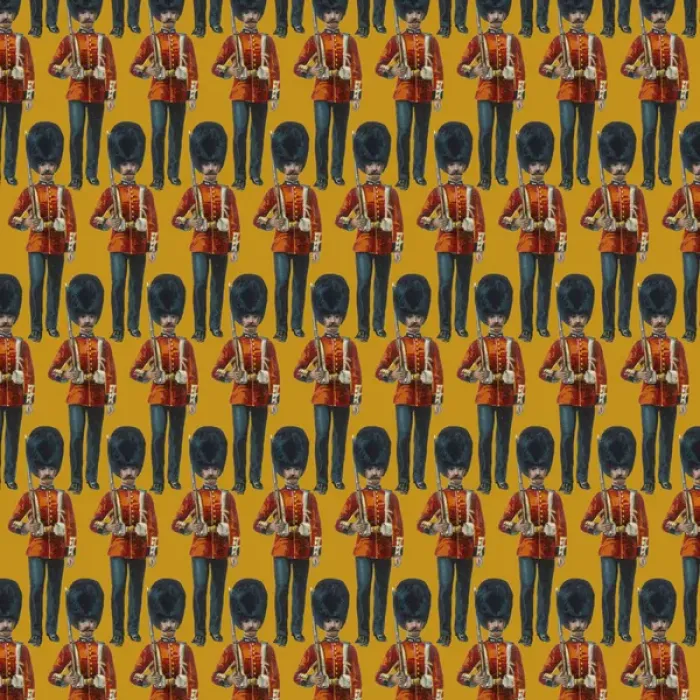 Framed Print : Repeating Pattern - guardsmen, yellow Framed Print : Repeating Pattern - guardsmen, yellow
