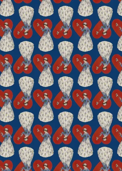 Framed Print : Repeating Pattern - Heart Lock in blue Framed Print : Repeating Pattern - Heart Lock in blue