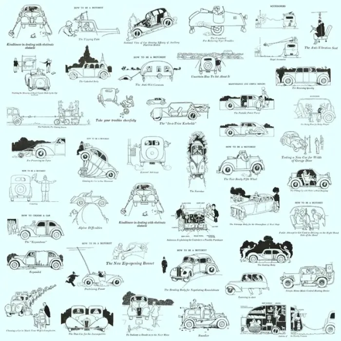 Framed Print : Repeating Pattern - Heath Robinson Motorcars Framed Print : Repeating Pattern - Heath Robinson Motorcars