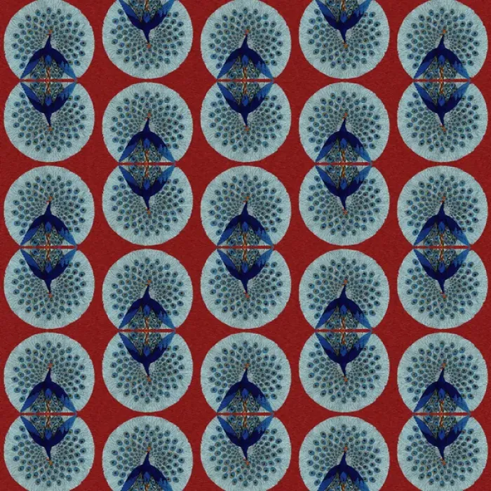 Framed Print : Repeating Pattern - peacocks, green Framed Print : Repeating Pattern - peacocks, green