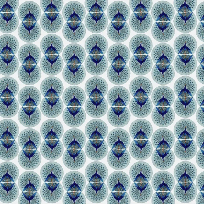 Framed Print : Repeating Pattern - peacocks, white Framed Print : Repeating Pattern - peacocks, white