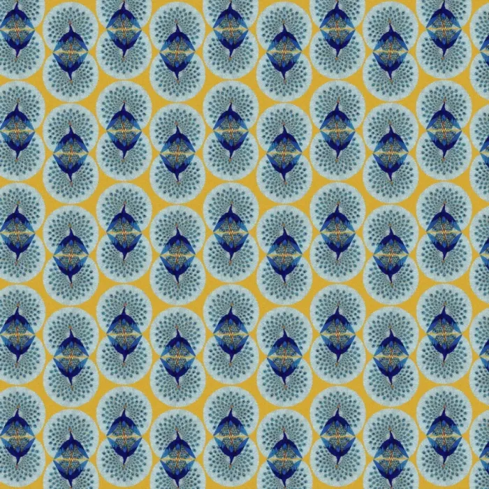 Framed Print : Repeating Pattern - peacocks, yellow Framed Print : Repeating Pattern - peacocks, yellow