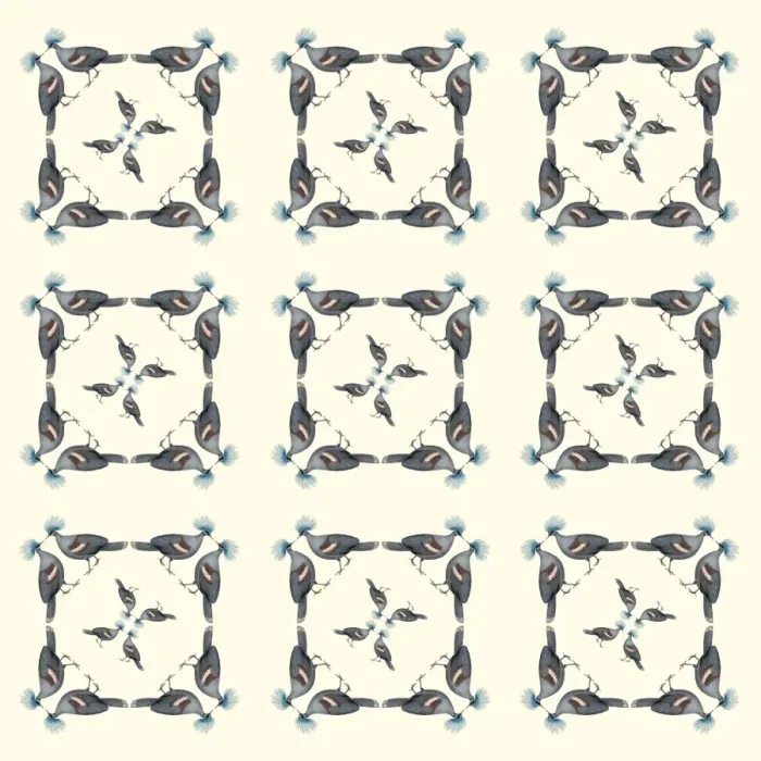 Framed Print : Repeating Pattern - Pigeons Framed Print : Repeating Pattern - Pigeons
