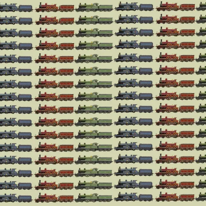Framed Print : Repeating Pattern - Steam Engines Framed Print : Repeating Pattern - Steam Engines