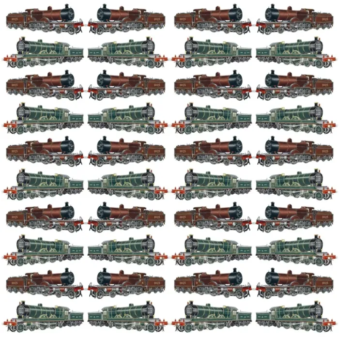 Framed Print : Repeating Pattern - Steam Engines Framed Print : Repeating Pattern - Steam Engines