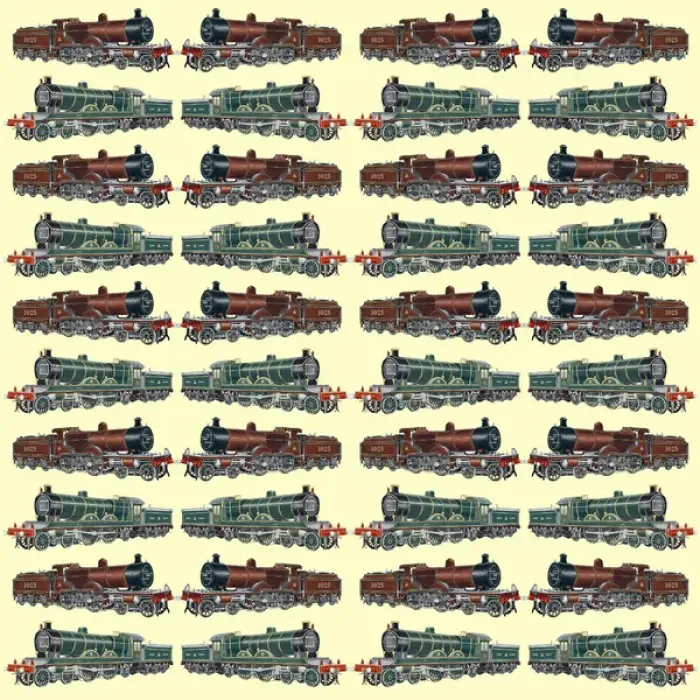Framed Print : Repeating Pattern - Steam Engines Framed Print : Repeating Pattern - Steam Engines