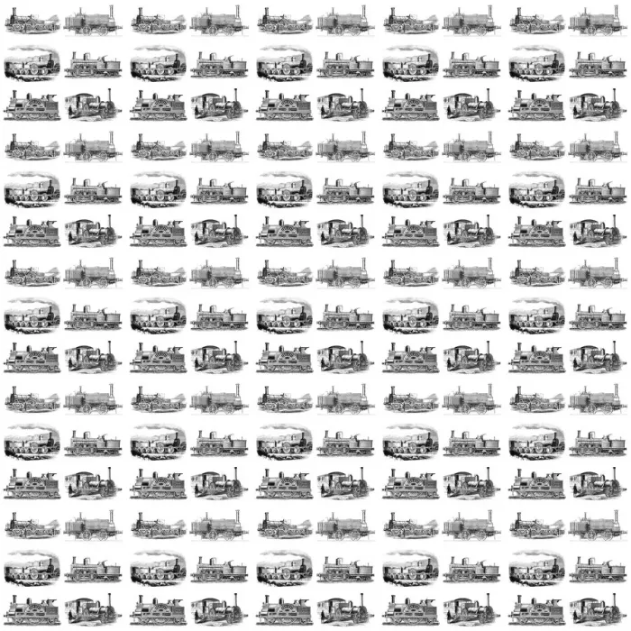 Framed Print : Repeating Pattern - Steam Engines Framed Print : Repeating Pattern - Steam Engines