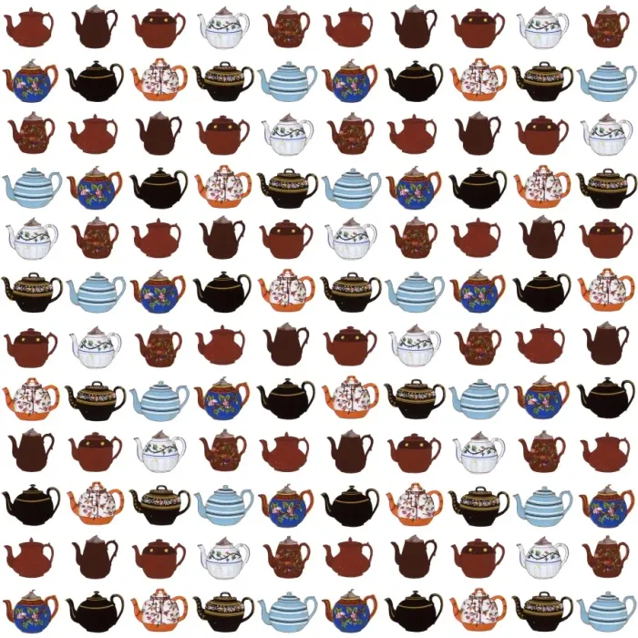 Framed Print : Repeating Pattern - Teapots Framed Print : Repeating Pattern - Teapots