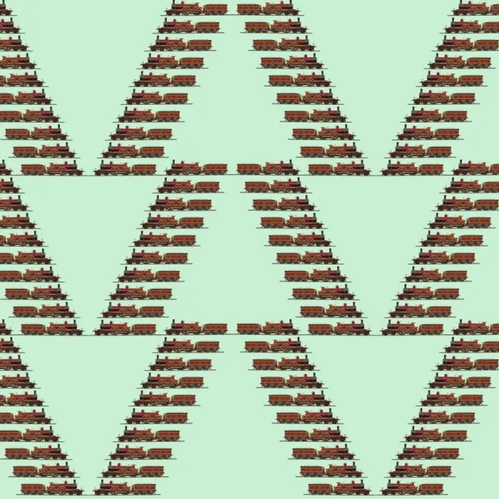 Framed Print : Repeating Pattern - Train / Steam Engine Framed Print : Repeating Pattern - Train / Steam Engine