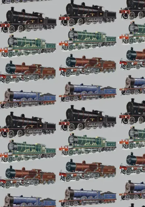 Framed Print : Repeating Pattern - Train / Steam Engine Framed Print : Repeating Pattern - Train / Steam Engine