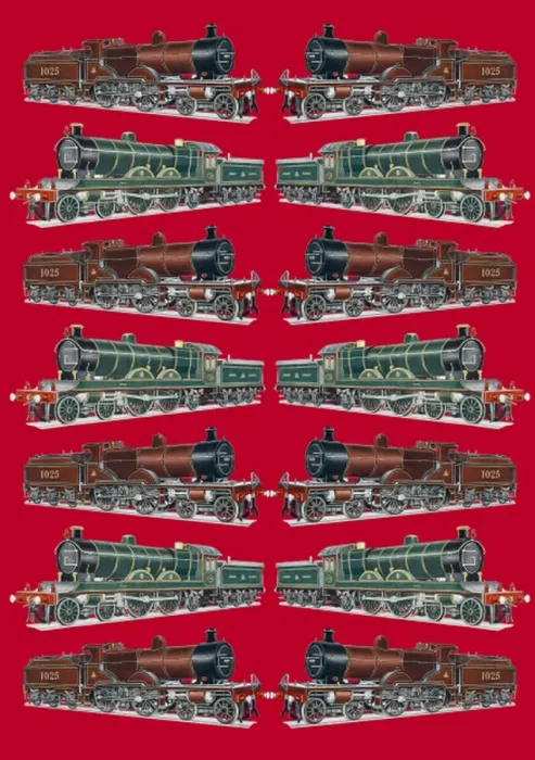 Framed Print : Repeating Pattern - Train / Steam Engine Framed Print : Repeating Pattern - Train / Steam Engine