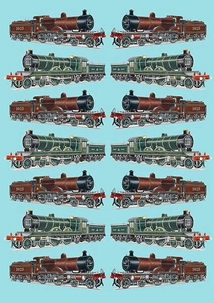Repeating Pattern - Train  /  Steam Engine