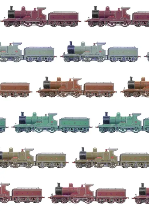 Framed Print : Repeating Pattern - Train / Steam Engine Framed Print : Repeating Pattern - Train / Steam Engine