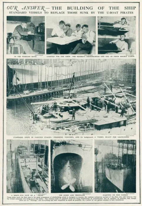 Framed Print : Replace ships that have been sunk by German u-boats 1917 Framed Print : Replace ships that have been sunk by German u-boats 1917