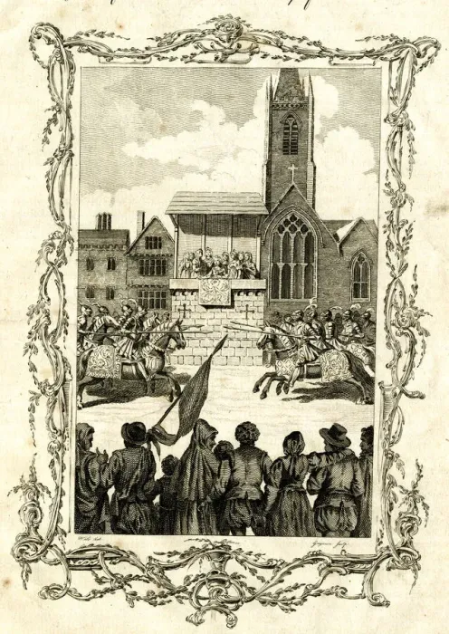 Framed Print : Representation of an Ancient Tournament - Jousting Framed Print : Representation of an Ancient Tournament - Jousting