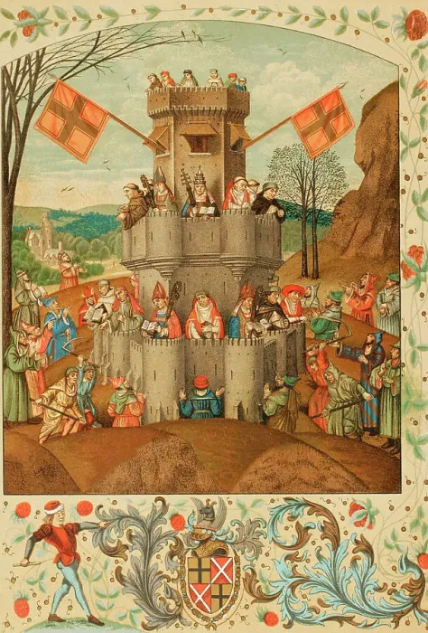 Framed Print : Representation of the Catholic Church as a Fortress Framed Print : Representation of the Catholic Church as a Fortress