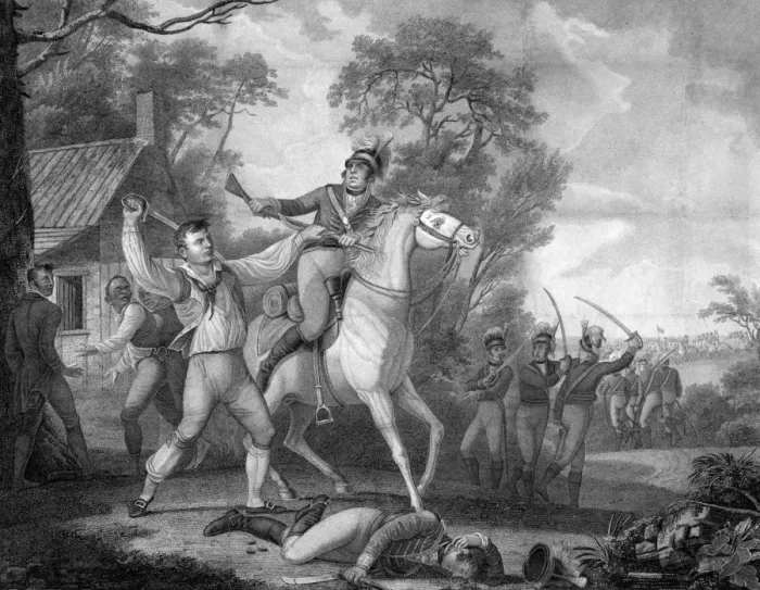 Framed Print : This representation of Peter Franciscos gallant action with Framed Print : This representation of Peter Franciscos gallant action with