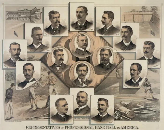 Framed Print : Representatives of professional baseball in America Framed Print : Representatives of professional baseball in America