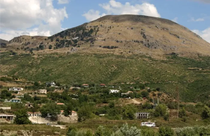 Framed Print : REPUBLIC OF ALBANIA. Landscape around Mesopotam Framed Print : REPUBLIC OF ALBANIA. Landscape around Mesopotam