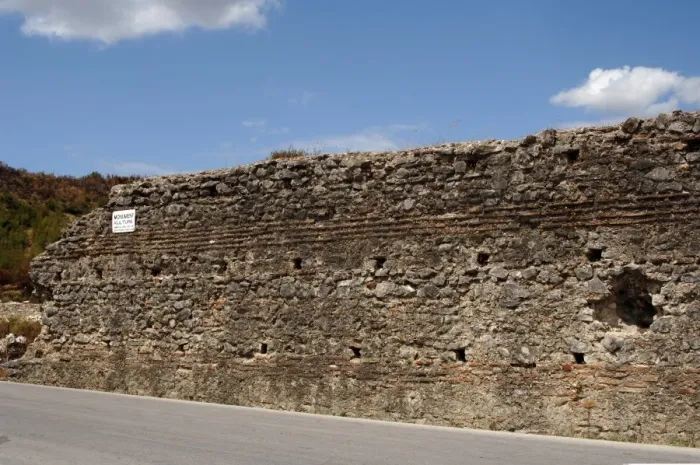 Framed Print : REPUBLIC OF ALBANIA. Stretch of wall between Saranda and Mes Framed Print : REPUBLIC OF ALBANIA. Stretch of wall between Saranda and Mes