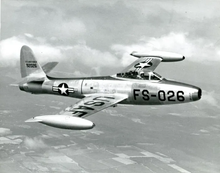 Framed Print : Republic F-84E Thunderjet, 49-2026