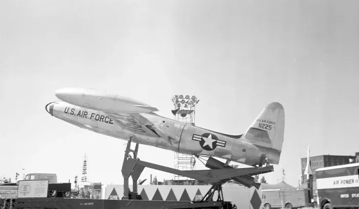 Framed Print : Republic F-84G Thunderjet 51-1225 ZELL Framed Print : Republic F-84G Thunderjet 51-1225 ZELL