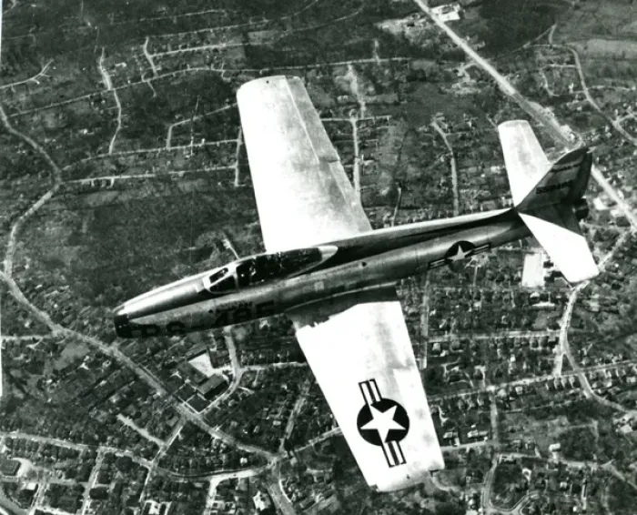 Framed Print : Republic YP-84A Thunderjet, 45-59485 Framed Print : Republic YP-84A Thunderjet, 45-59485