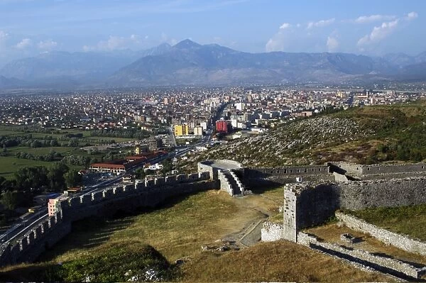 REPUBLICA OF ALBANIA. SHKODRA (SCUTARI). General view from R
