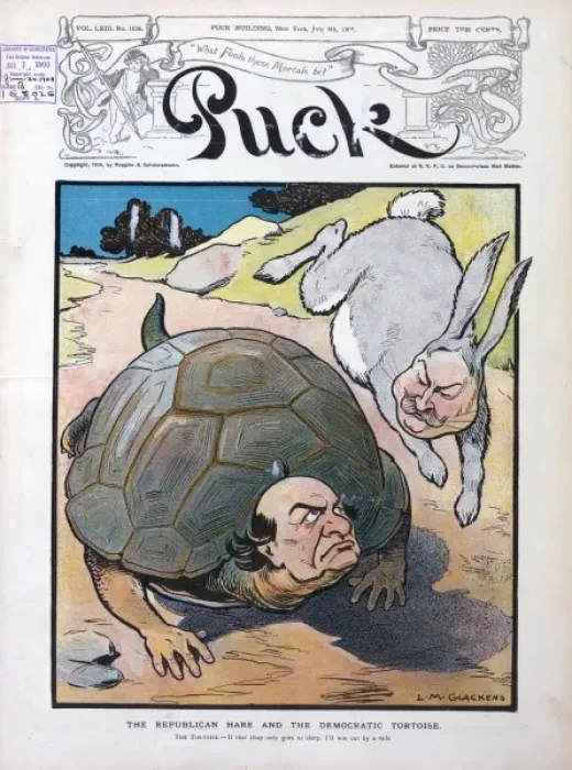 Framed Print : The republican hare and the democratic tortoise Framed Print : The republican hare and the democratic tortoise
