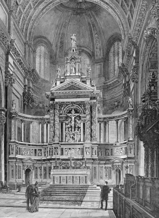 Framed Print : The Reredos of St. Pauls Cathedral, London, 1888 Framed Print : The Reredos of St. Pauls Cathedral, London, 1888