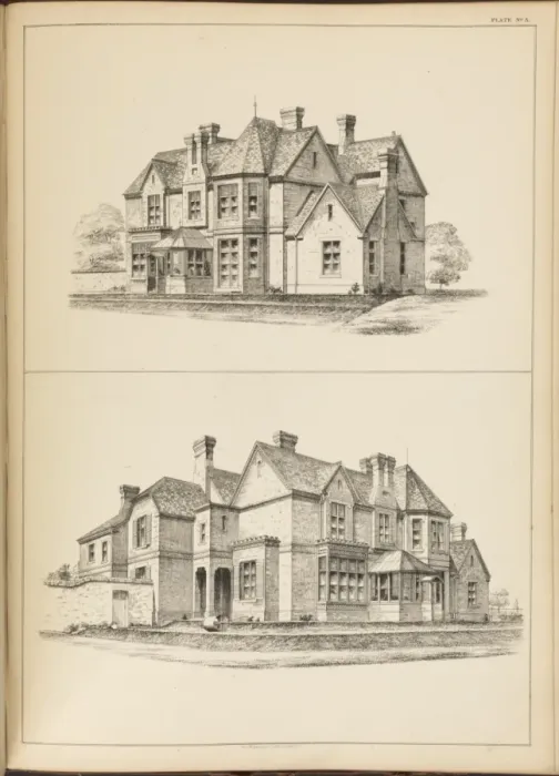 Framed Print : Residence at Moorlands near York: elevations Framed Print : Residence at Moorlands near York: elevations