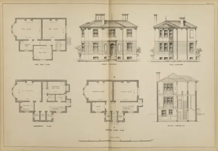Framed Print : Residence at Roehampton, Surrey Framed Print : Residence at Roehampton, Surrey