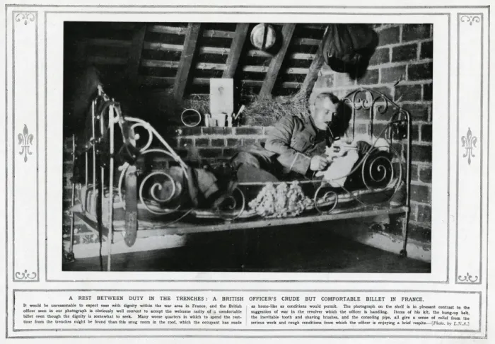 Framed Print : A rest between duty in the trenches Framed Print : A rest between duty in the trenches