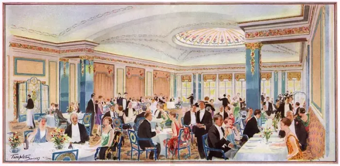 Framed Print : The restaurant of the May Fair Hotel Framed Print : The restaurant of the May Fair Hotel