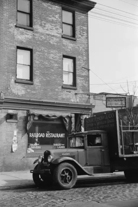 Framed Print : Restaurant near railroad yards, Camden, New Jersey Framed Print : Restaurant near railroad yards, Camden, New Jersey