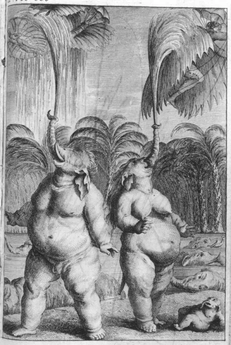 Framed Print : Restif - Elephantmen Framed Print : Restif - Elephantmen