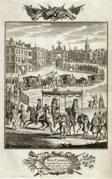 Framed Print : The Restoration May 1660 Framed Print : The Restoration May 1660