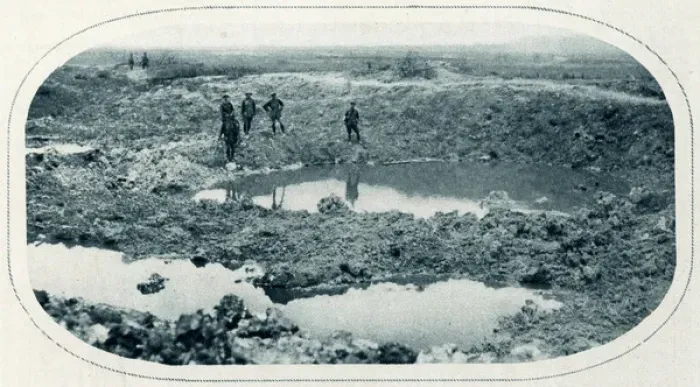 Framed Print : Results of British mines and guns on the Somme Framed Print : Results of British mines and guns on the Somme