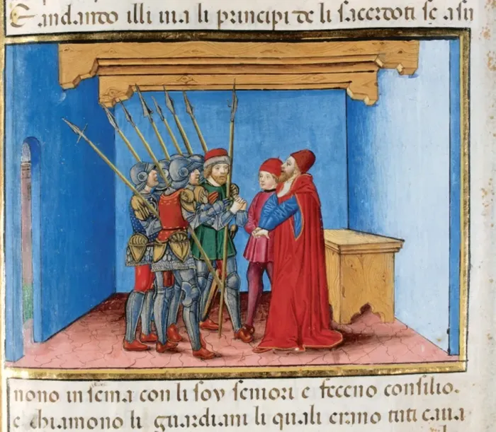 Framed Print : Resurrection. The guards tells to the priest what was happen Framed Print : Resurrection. The guards tells to the priest what was happen