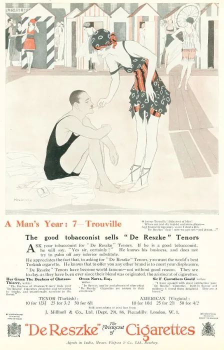 Framed Print : De Reszke Advertisement