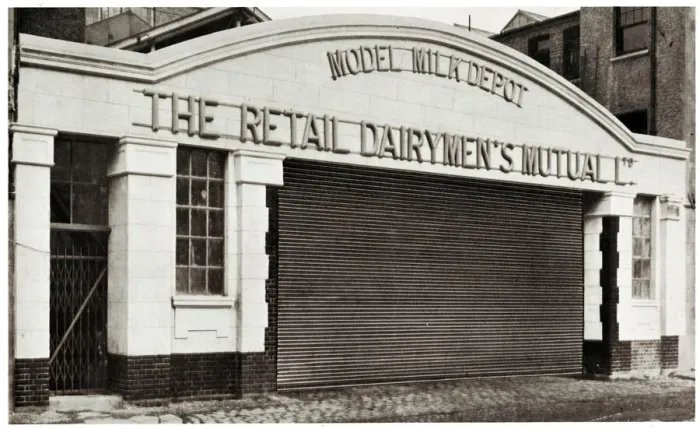 Framed Print : Retail Dairymens Mutual Ltd, Paddington, West London Framed Print : Retail Dairymens Mutual Ltd, Paddington, West London