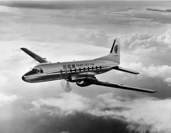Framed Print : Retouched photograph of a Hawker Siddeley HS748 G-ASPL Framed Print : Retouched photograph of a Hawker Siddeley HS748 G-ASPL
