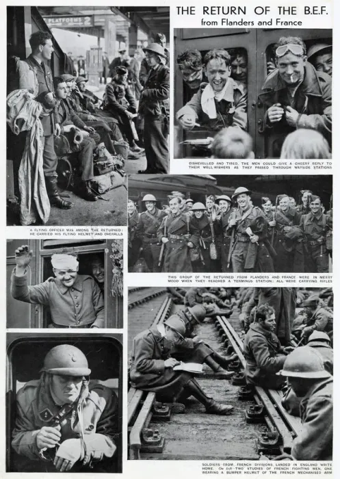 Framed Print : Return of British Expeditionary Force from Dunkirk, WW2