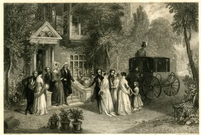 Framed Print : The Return from Church Framed Print : The Return from Church