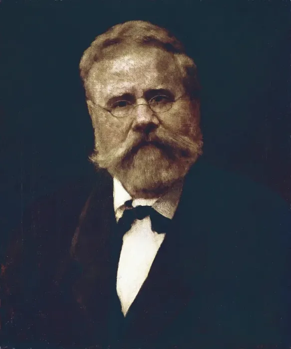 Framed Print : REUTER, Fritz (1810-1874). German writer. Oil Framed Print : REUTER, Fritz (1810-1874). German writer. Oil
