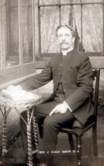 Framed Print : The Reverend J. Hugh Smith BA. Date: circa 1902 Framed Print : The Reverend J. Hugh Smith BA. Date: circa 1902