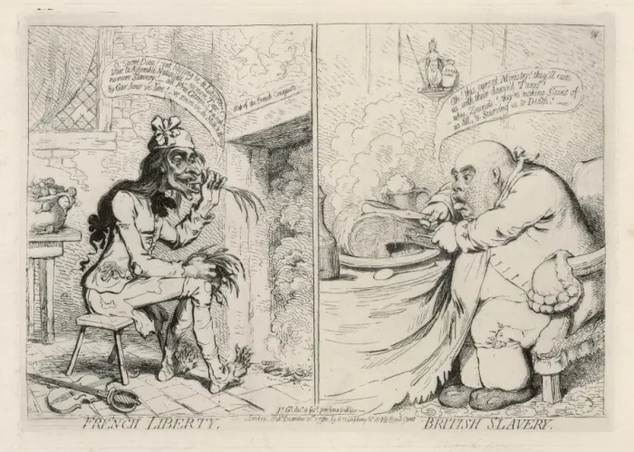 Framed Print : Revolution Cartoon 1792 Framed Print : Revolution Cartoon 1792