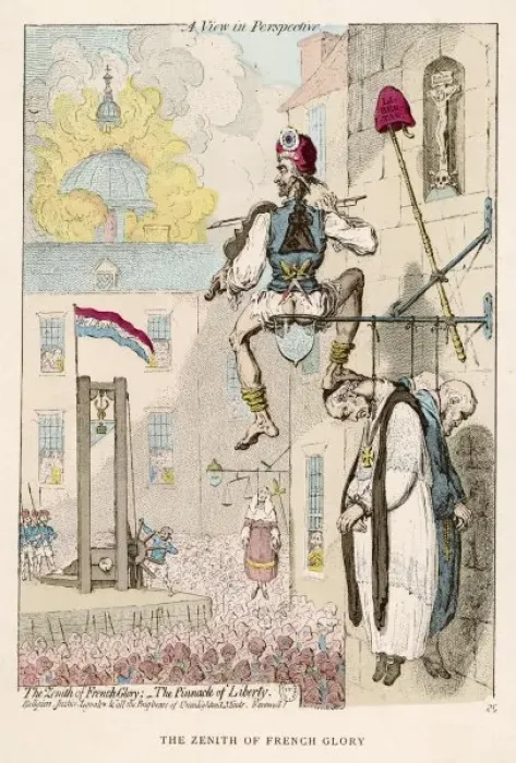 Framed Print : Revolution Cartoon 1792 Framed Print : Revolution Cartoon 1792