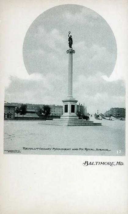 Framed Print : Revolutionary Monument and Mount Royal Avenue, Baltimore Framed Print : Revolutionary Monument and Mount Royal Avenue, Baltimore