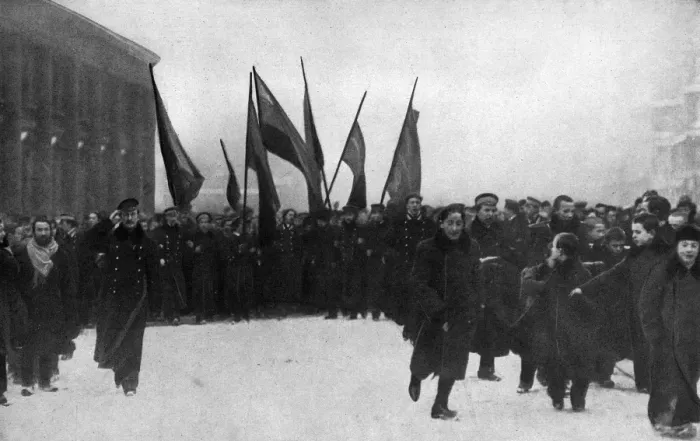 Framed Print : Revolutionists marching, Petrograd, Russia Framed Print : Revolutionists marching, Petrograd, Russia